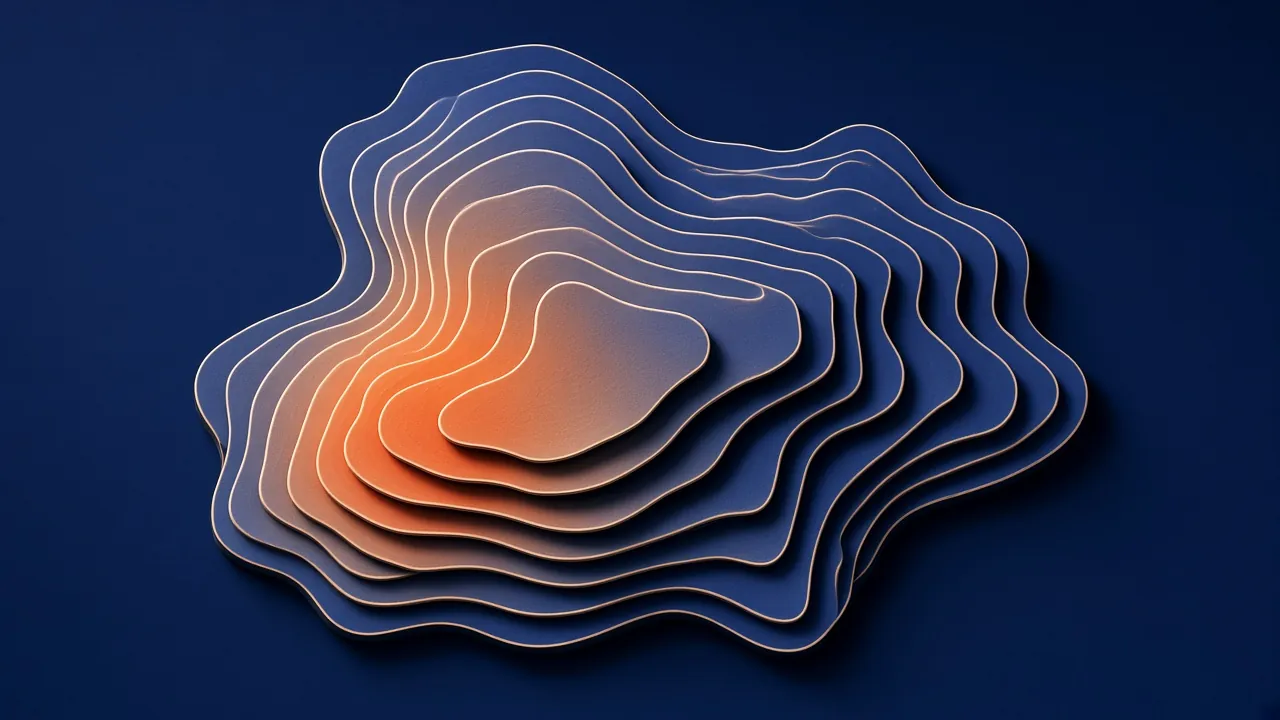 Abstract layered terrain of the Central Texas hill country